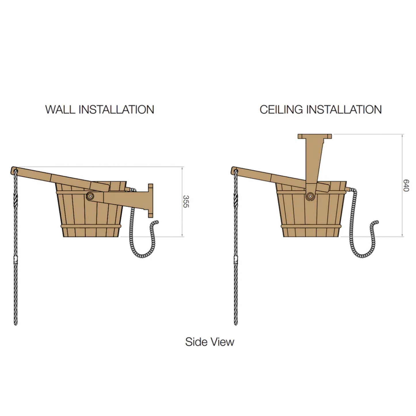 KeiCo Waterfall Cold Pail Shower - 18L