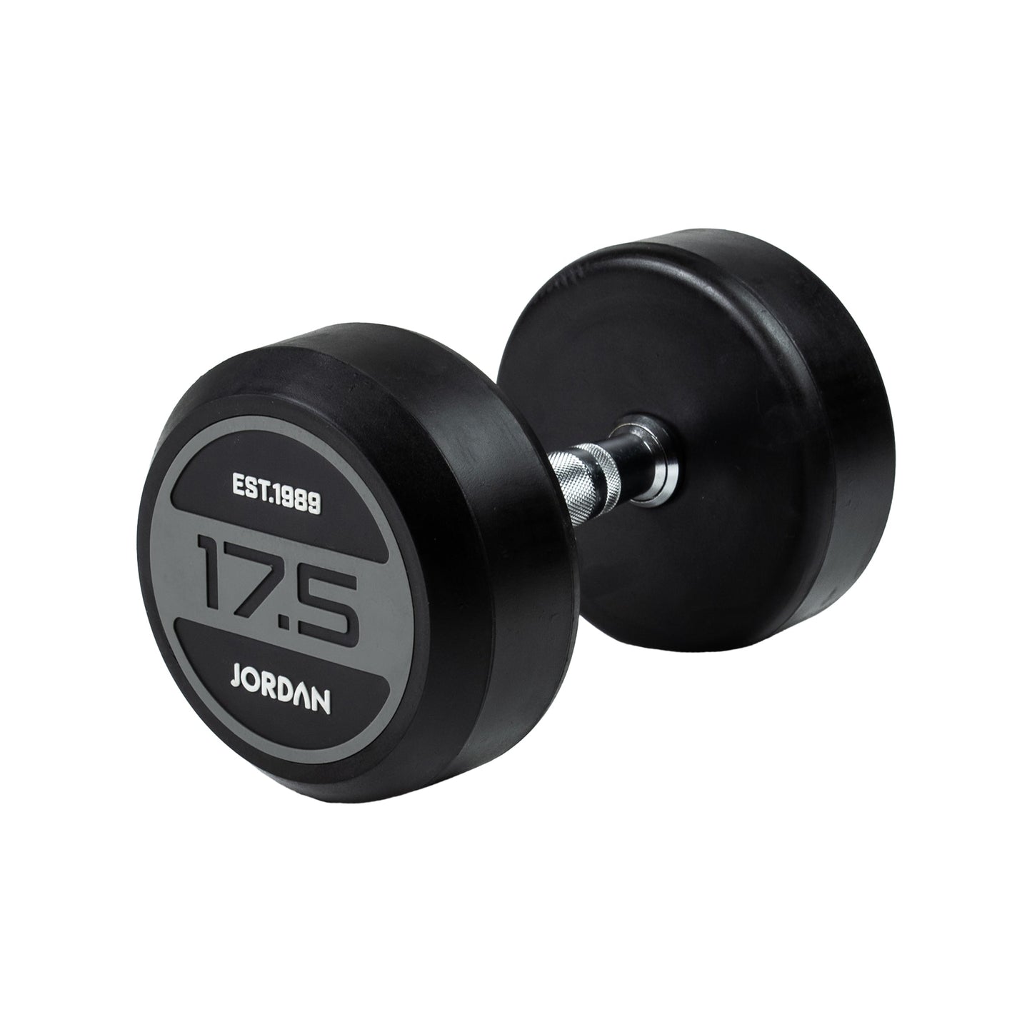 JORDAN Rubber Dumbbells - Up to 70kg (Grey)