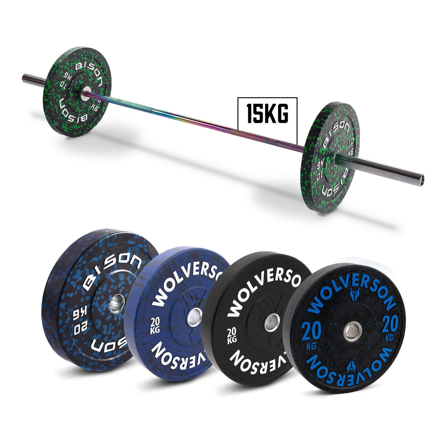 Barbell + Bumper Bundle Builder (15kg)