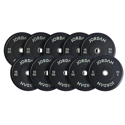 JORDAN® Black Rubber Bumper Weight Plates - NEW DESIGN