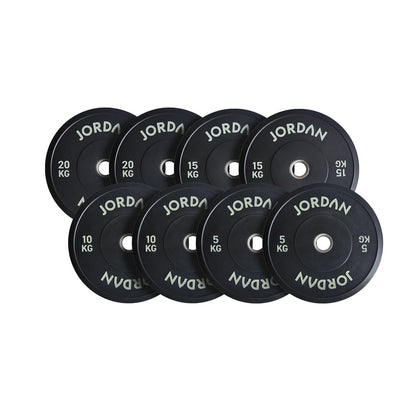 JORDAN® Black Rubber Bumper Weight Plates - NEW DESIGN