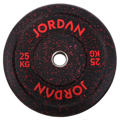 JORDAN HG Black Rubber Bumper Weight Plates - Coloured Fleck
