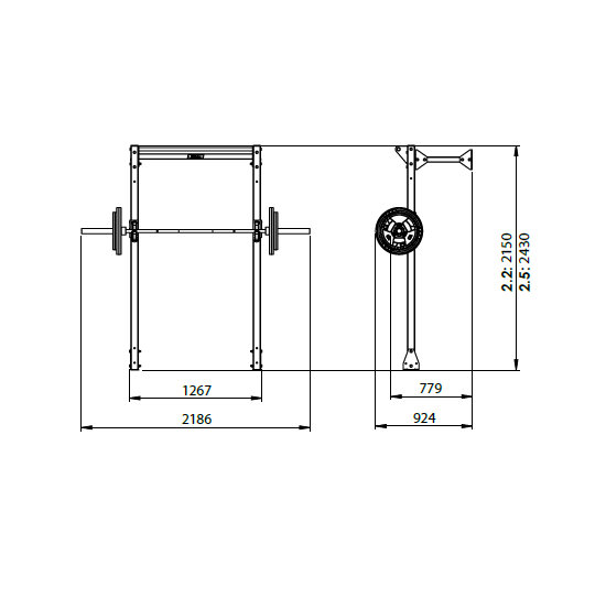 JORDAN Wall Mounted Gym Rack