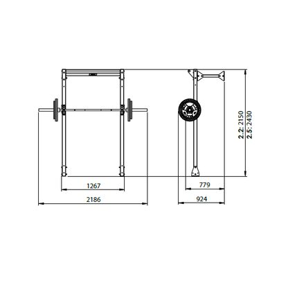 JORDAN Wall Mounted Gym Rack